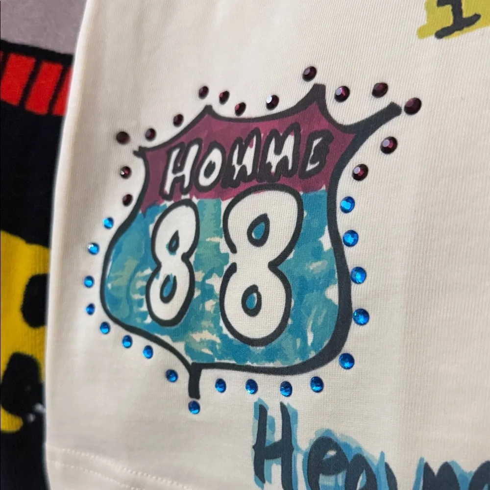 Homme + Femme "Rest Stop" Off White Tee ( Oversized ) Fits Large - Picture 10 of 16